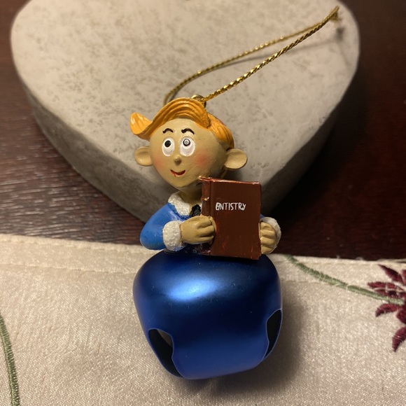 Hermey the Elf on a blue bell Ornament - Picture 2 of 2